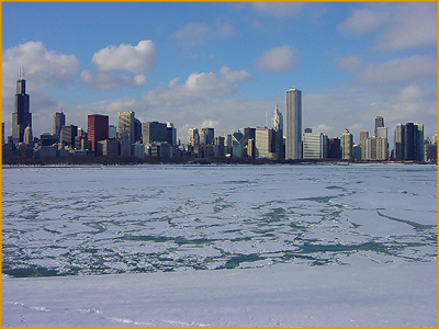 Roll your mouse over a Chicago winter scene